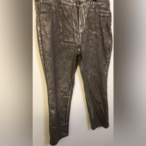 Chico's Metallic Skinny Jeans Size 16 - Picture 2 of 8